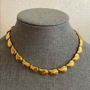 Vintage NAPIER Gold Tone Statement Necklace